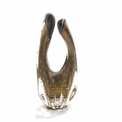Escultura Cedro Cristal Murano C/ Ouro 24K Grafite... - THOULOUSE 
