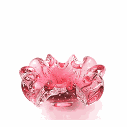 Centro de Mesa Cristal Murano Aspente Rose Intense... - THOULOUSE 