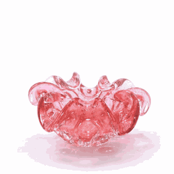 Centro de Mesa Cristal Murano Aspente Rose Intense... - THOULOUSE 