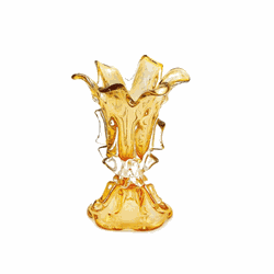 Vaso de Cristal Murano Atemporal Âmbar 45 cm - 912... - THOULOUSE 