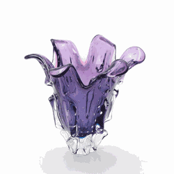 Vaso de Cristal Murano Atemporal Rose Intense Com ... - THOULOUSE 