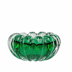 Centro de Mesa Mini Murano Dinant Verde Folha - 85... - THOULOUSE 