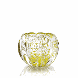 Cachepot Mini de Murano July Cristal com ouro 24k ... - THOULOUSE 