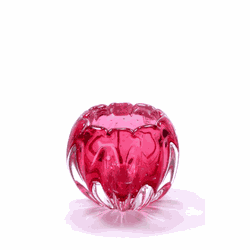 Cachepot Mini de Murano July Rose Intense - 4243/R - THOULOUSE 