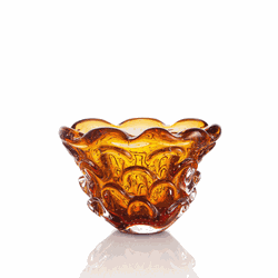 Cachepot Mini Cristal Murano Mars Âmbar - 9491/AB - THOULOUSE 