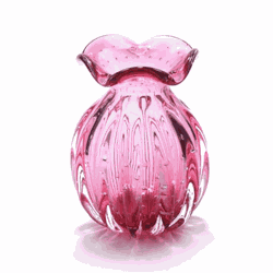 Vaso Trouxinha Murano Rose Intense 21cm - 3292/RI - THOULOUSE 