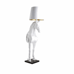 Luminária Cavalo em Pé Branco - MO8691B - THOULOUSE 