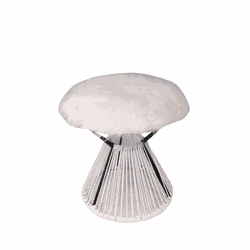 Puff Acapulco Branco 42x49x42cm - Goods 315031 - THOULOUSE 