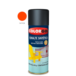 SPRAY ESMALTE SINTÉTICO LARANJA 350ML COLORGIN - TINTAS JD