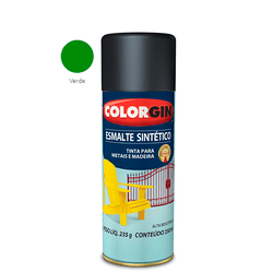 SPRAY ESMALTE SINTÉTICO VERDE 350ML COLORGIN - TINTAS JD