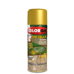 SPRAY METALLIK EXTERIOR OURO 350ML COLORGIN - TINTAS JD