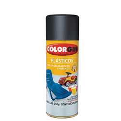 SPRAY PARA PLÁSTICO PRETO FOSCO 350ML COLORGIN - TINTAS JD