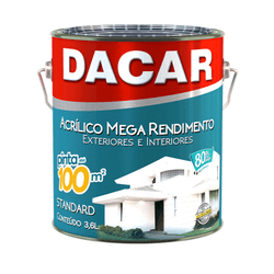 TINTA ACRÍLICA FOSCO BRANCO NEVE MEGA 3,6L DACAR - TINTAS JD