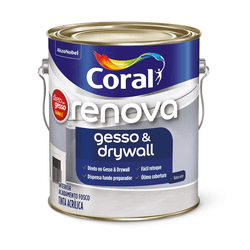 Tinta Acrílica Renova Gesso & Drywall 3,6L - Coral... - TINTAS SÃO MIGUEL