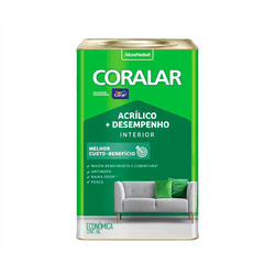 Tinta acrílica econômica fosco 18L Coralar - Tintas São Miguel agora é Bela Tintas