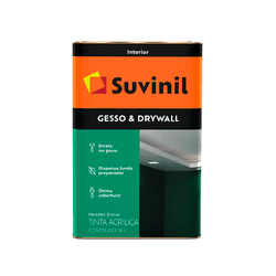 Tinta Acrílica Gesso e Drywall 18L - Suvinil - TINTAS SÃO MIGUEL