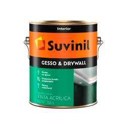 Tinta Acrílica Gesso e Drywall 3,6L - Suvinil - TINTAS SÃO MIGUEL