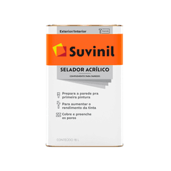 Selador Acrílico 18L - Suvinil - Tintas São Miguel agora é Bela Tintas