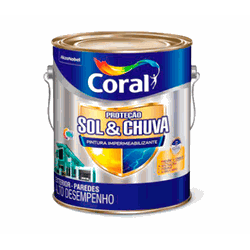 Tinta acrílica fosco 3,6L Coral - Sol e Chuva Pint... - TINTAS SÃO MIGUEL