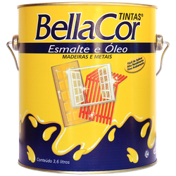 Esmalte alto brilho branco 3,6L - BellaCor - Tintavel