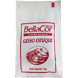 Gesso estuque - 1kg - BellaCor - Tintavel