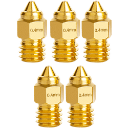Kit 5 bicos Creality Extrusora MK8 (0.4mm) - TOPINK3D