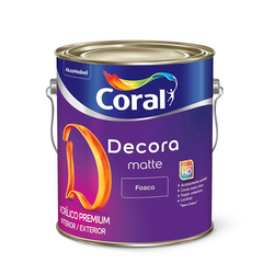 TINTA ACRÍLICA DECORA FOSCO BRANCO NEVE 3,6L CORAL - TOTAL TINTAS DISTRIBUIDORA