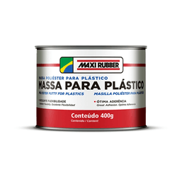 MASSA POLIÉSTER P/ PLÁSTICOS 400 GRS MAXI RUBBER - TOTAL TINTAS DISTRIBUIDORA