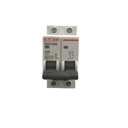 Disjuntor 40A 2P 400v Curva C 3kA Etek - DZ47-2040 - Trial Solar