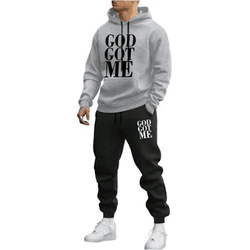 Kit Moletom+ Calça God Got Me Masculino Inverno BE... - UBSHOP