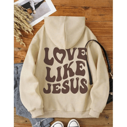 Moletom Feminino LOVE LIKE JESUS Costas Tendencia ... - UBSHOP