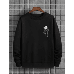 Moletom Gola Redonda Careca 100% Algodão Flor Rosa... - UBSHOP