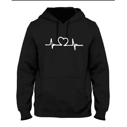 Moletom Casal Namorado Batimentos Coração - PRETO ... - UBSHOP