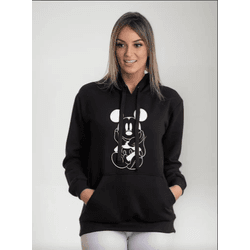 Moletom Feminino Blusa De Frio Canguru Michey Minn... - UBSHOP