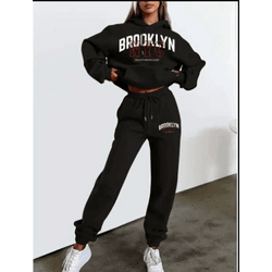 Conjunto De Moletom Feminino Streetwear Brooklyn N... - UBSHOP