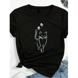 Blusa T-shirt Linda Camiseta Feminina Cat Pet Gato... - UBSHOP