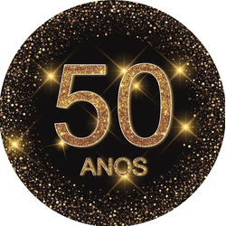 Painel Festa Redondo Festa 50 Anos 50x50 Diâmetro ... - UBSHOP
