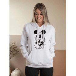 Moletom Feminino Blusa De Frio Canguru Michey Minn... - UBSHOP