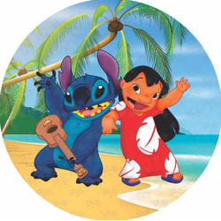 PAINEL DE FESTA DO LILO STICTH DE 50 X 50 SUBLIMAD... - UBSHOP