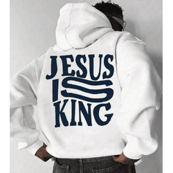 Moletom Canguru Jesus Is King (COSTAS) Com Capuz E... - UBSHOP