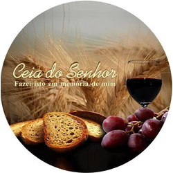 Painel Santa Ceia Festa Tecido Redondo Sublimado M... - UBSHOP