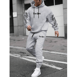 Conjunto Moletom e Calça Minimalista Dragão nas Ma... - UBSHOP