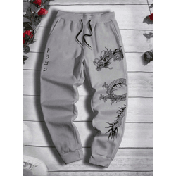 Calça de Moletom 100% Algodão Masculino Casual Lan... - UBSHOP