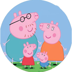 Painel Redondo Em Tecido Sublimado Peppa Pig - QUE... - UBSHOP