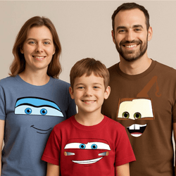 Camiseta Mate Ou Relâmpago Mcqueen / Sally - Desen... - UBSHOP