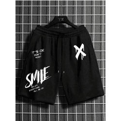 Shorts MOLETOM X IT'S OK Homens Gráfico De Slogan ... - UBSHOP