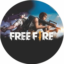 Painel Redondo Tecido Sublimado Freefire 50X50 - Q... - UBSHOP
