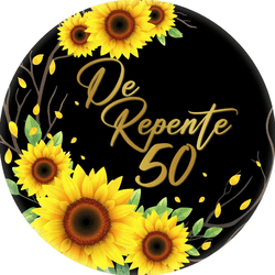 Capa Painel Redondo em Tecido 0,50m Tema de Repent... - UBSHOP
