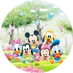 Lindo Painel Festa Infantil Redondo Mickey e Seus ... - UBSHOP