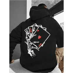 Moletom Masculino Mão Esqueleto de Cartas Costas I... - UBSHOP